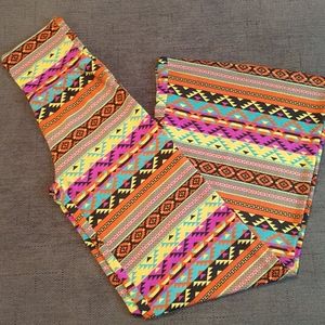 Crazy Train Aztec Patterned Pants